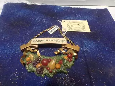 Vintage  SEASONS GREETINGS  Midwest Cannon Falls Christmas Ornament • $1.49