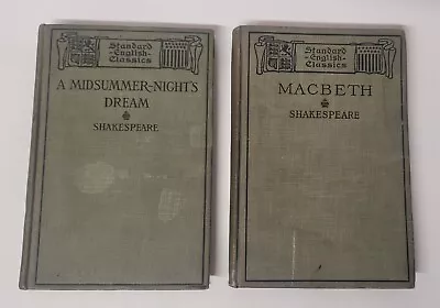 Standard English Classics A Midsummer-Night's Dream + Macbeth 1908 • $80