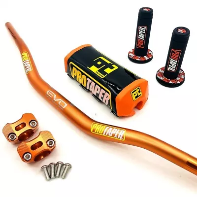 Original  Evo  PRO TAPER Handlebar Fat Bar DIRT BIKE 1 1/8'' ATV Quad GRIPS Pads • $55.75