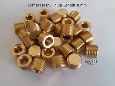 £34.95 • Buy 1/4  Bsp Brass Blanking Plugs Suitabile For Air Pressure Switch
