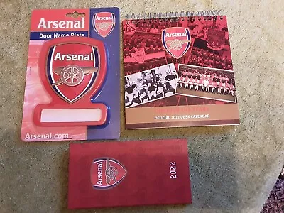 £14.99 • Buy Arsenal FC:2022 Desk Calendar, Slim Diary And Door Name Plate
