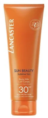 Sealed Lancaster Sun Beauty Sublime Tan Body Milk Sun Tan Cream SPF30 250ml • £14