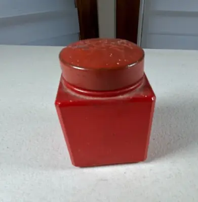 Vintage School Desk Ink Bottle Glass Red • $14.99