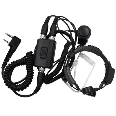 Tactique Military FBI Throat Mic  Earpiece Headset For Baofeng UV-5R Kenwood  • $45.99