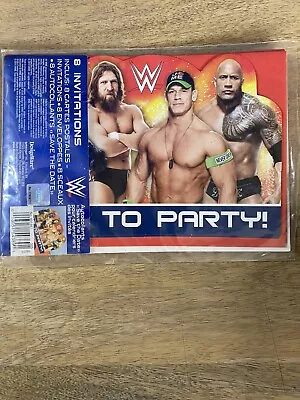 WWE Wrestling Invitations W/Envelopes (8) Party Supply Decorations. Cena Rock • $25