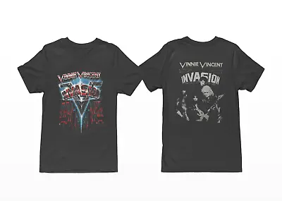 Vinnie Vincent 1986 Rock Tour Merch 2 Sided 90s Vintage Graphic T-Shirt 101395 • $9.91