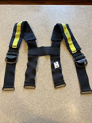 $55 • Buy Firefighter Padded Suspenders Black Parachute Style Turnout Pants Lion Apparel