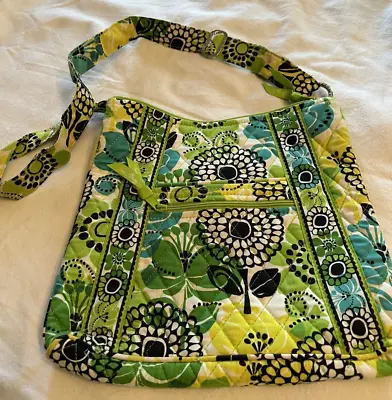 Vera Bradley Crossbody Bag Clare Retired Limes Up Yellow Green Floral EUC! • $9.79