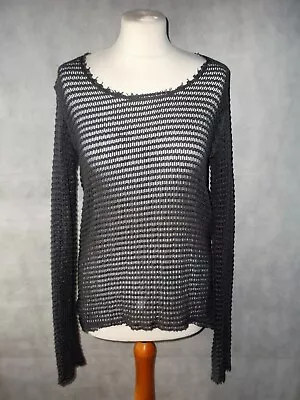 OCTOBER REIGN Size 2 Wide Knit Chain Mail Type Top UK 10 • £34.99