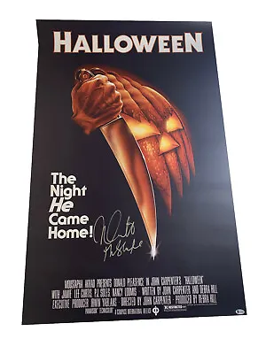 Nick Castle Halloween Signed Full Size Poster Autograph Beckett Michael Myers 1 • $350