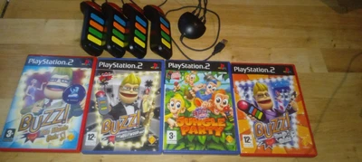 £29.99 • Buy PS2 Buzz! Games & Buzzer Bundle: Pop Jungle Party Quiz, Hollywood, Music