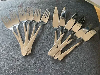 12 X IKEA Dragon Cutlery - 6 X Fish Knives 6 X Forks New Unboxed • £6