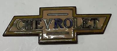 Vintage Chevrolet Bowtie Automobile Porcelain & Or Enamel Plated Emblem. S4 • $125
