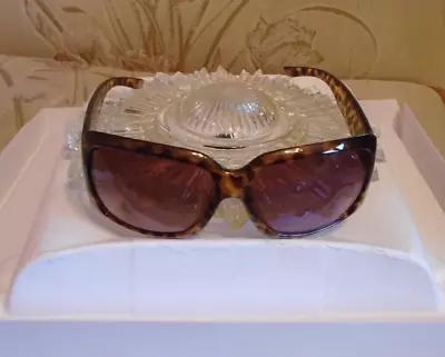 70s 80s Tortoise Leopard? Sunglasses Foster Grant Solar Accents Wide Frame Fade • $25