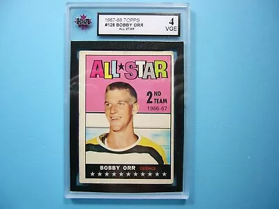1967/68 Topps Nhl Hockey Card #128 Bobby Orr All Star As Ksa 4 Vg/ex Nice Topps • $61.04