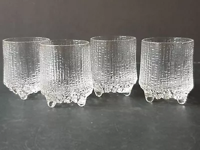 $68 • Buy SET OF 4 IITTALA FINLAND ULTIMA THULE SHOT GLASSES Designed By TAPIO WIRKKALA