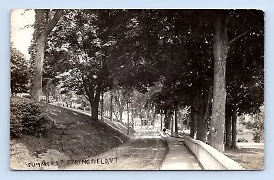 RPPC Summer Street View Springfield Vermont VT 1912 DB Postcard P14 • $10.95