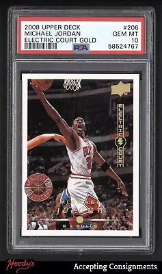 2008-09 Upper Deck Electric Court Gold #206 Michael Jordan PSA 10 GEM MINT • $68