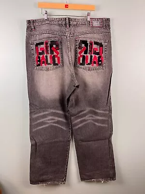 Le Jean De Marithe Francois Girbaud Mens 42M Baggy Y2K Gray/Red Graphic Print • $52.99