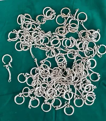 Lot Of 100 Vintage Silver Plate Key Ring Findings Never Been Used  • $26