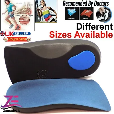 £4.25 • Buy 3/4 Orthotic Arch Support Insoles For Plantar Fasciitis Fallen Arches Flat Feet