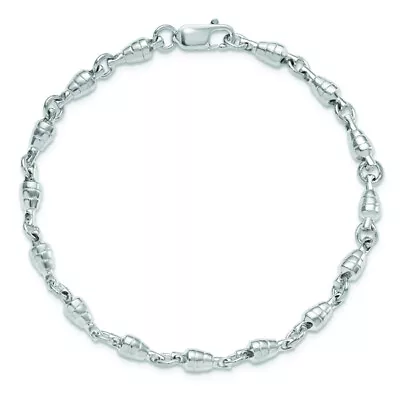 925 Sterling Silver Swivel Link Chain Charm Bracelet • $177