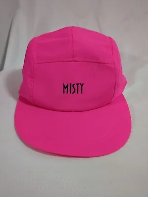 VINTAGE Misty Cigarette 5 Panel Long Bill Pink Hat Cap 100% Nylon Advertising  • $15