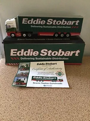 Eddie Stobart 1:76 Scale  Model. Scania Topline Curtainside Karen PatriciaH123 • £3.99