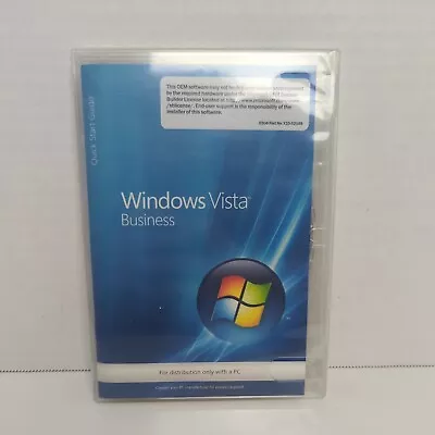 WINDOWS VISTA BUSINESS W/ Upgrade / 32-bit Only (2006 Microsoft) No Product Key • $9.99