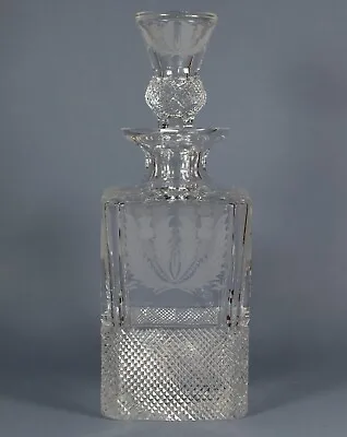 £189.99 • Buy Edinburgh Crystal, Thistle (New Cut), Square Spirit Decanter, 26cm