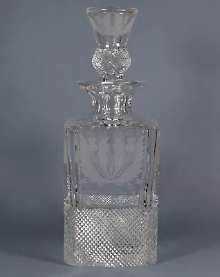 £189.99 • Buy Edinburgh Crystal, Thistle (New Cut), Square Spirit Decanter, 26cm