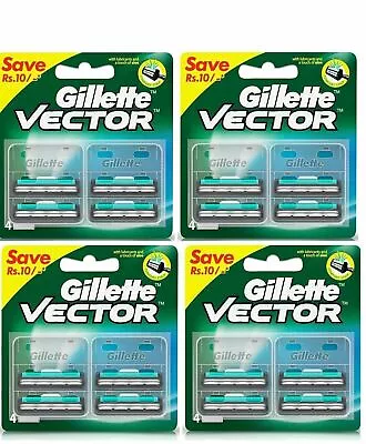 Gillette Vector 16 Pc Cartridges Blades Fits Contour Atra Plus Refills Free Ship • $35.98