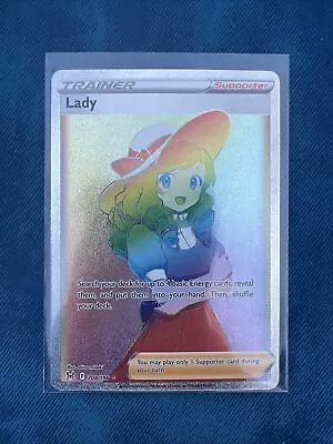 Lady 208/196 Full Art Rainbow Holo Secret Rare Pokemon Lost Origin NM • $5