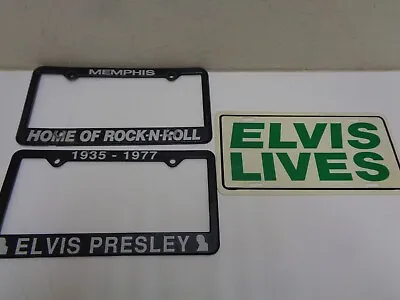 Elvis Presley License Plates Frames And License Lot Of 3 • $33.25