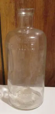 Vintage LISTERINE BOTTLE Lambert Pharmacal Co Embossed Glass  Medicine 7   READ • $10