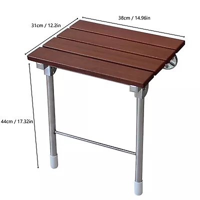 14.9 X12.2  Folding Shower Seat - Wall Mounted - Solid Wood Fold Down Spa Bench • $81