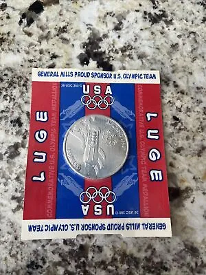 General Mills Commemorative U.S. Olympic Team Medallion Nagano 1998 Luge • $2.99