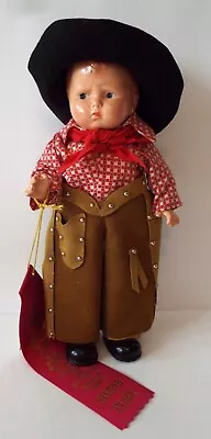 Effanbee 1930’s Grumpykins Cowboy Doll 12” Composition F&B Baby Grumpy Excellent • $195