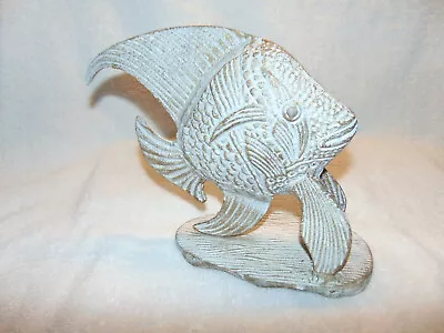 Metal Angel Fish SculptureOn Base Decor ~ 9.5  Long • $15.99