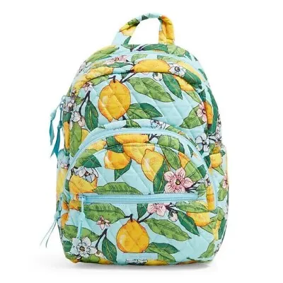 Vera Bradley  Essential Compact Backpack Lemon Grove 9.5 X 12.5 X 4.5  New • $38