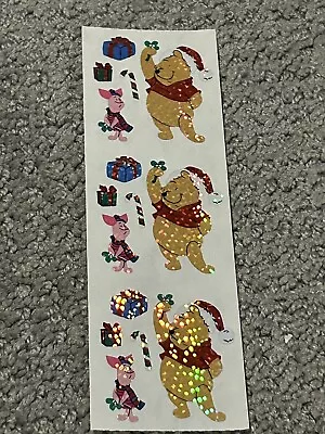 NEW Sandylion Disney Winnie The Pooh Prismatic Sparkle Stickers Vintage Xmas • $1.75