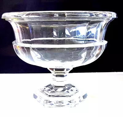 Vintage Clasical Style Footed Raised Urn  Crystal Bowl Vase  • $42.95