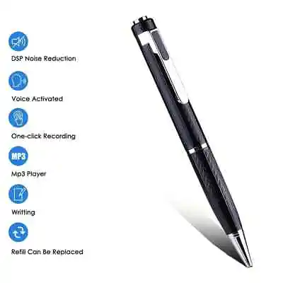 Spy Digital Pen Voice Activated Mini Sound Audio Recorder Dictaphone Device New • $18.99