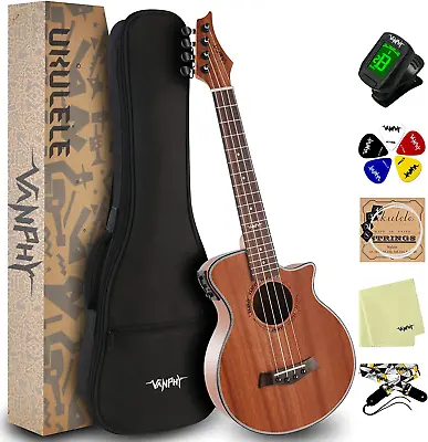 Electric Tenor Ukulele For Beginners Acoustic-Electric Ukelele 26 Inch Adults S • $135.99