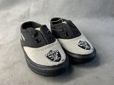 Kids Sport II Vintage Oakland Raiders Embroidered Shoes Sneakers Size 4 • $25.49