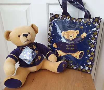 £39.99 • Buy Harrods 2000 Christmas Nursery Teddy Bear With Tag & Millenium Teddy Tote Bag