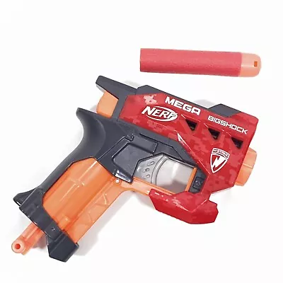 Nerf N-Strike Mega BigShock Pistol Pocket Jolt Red Dart Gun W/ One Dart • $6.95