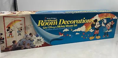 Vintage Priss Prints Walt Disney Mickey Mouse Room Decorations Wall Decals 80s • $41.21