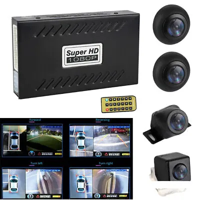 360 Degree Bird View Panoramic System Seamless Rearview Camera Car DVR Universal • $155.54