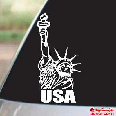 Statue Of Liberty Usa - Vinyl Decal Sticker Car Window Wall Bumper United States • $2.99